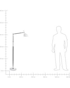 Lampada da terra a LED ANDROMEDA con dimmer Metallo Bianco