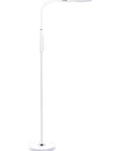 Lampada da terra a LED CASSIOPEIA con dimmer Metallo Bianco