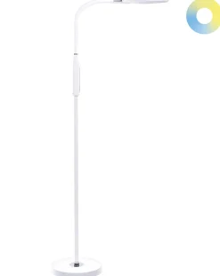 Lampada da terra a LED CASSIOPEIA con dimmer Metallo Bianco