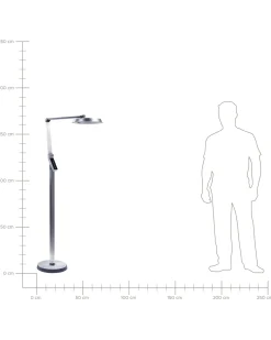 Lampada da terra a LED CARINA con dimmer Metallo Argento