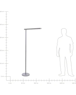 Lampada da terra a LED PERSEUS Metallo Argento