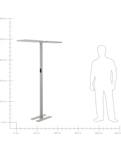 Lampada da terra a LED SCULPTOR con sensore di movimento Metallo Argento