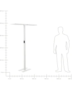 Lampada da terra a LED SCULPTOR con sensore di movimento Metallo Bianco