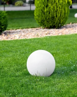 Lampada a sfera LED per esterni JOCOY con telecomando Bianco sporco