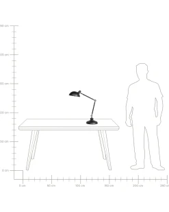 Lampada da scrivania MERAMEC Regolabile Metallo Nero