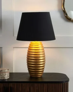 Lampada da tavolo EBRO Porcellana Oro