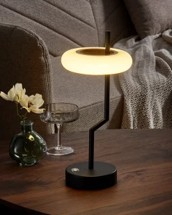 Lampada da tavolo senza fili a LED ALVIELA con dimmer Metallo Nero