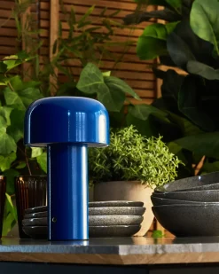 Lampada da tavolo senza fili a LED BESOS con dimmer Metallo Blu