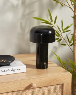 Lampada da tavolo senza fili a LED BESOS con dimmer Metallo Nero