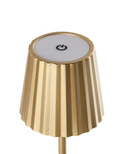 Lampada da tavolo senza fili a LED ABARO con dimmer Metallo Oro