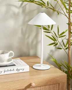Lampada da tavolo senza fili a LED FRANCOLI con dimmer Metallo Bianco