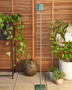 Lampada da terra senza fili a LED GAVARRESA con dimmer Metallo Verde