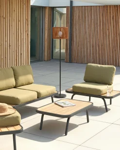 Lampada da terra solare a LED per esterni LUENA Marrone