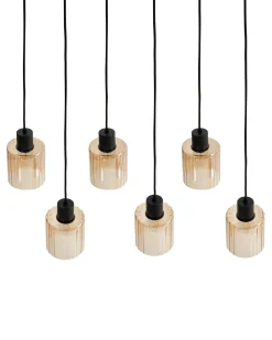 Lampadario a 6 luci KITARE Vetro Beige