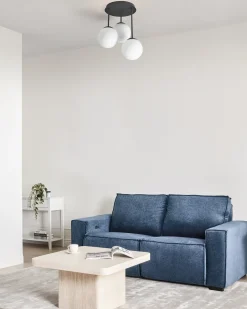 Lampadario a 3 luci RIANA Vetro Nero