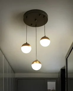 Lampadario a LED ANKOBRA Metallo Nero