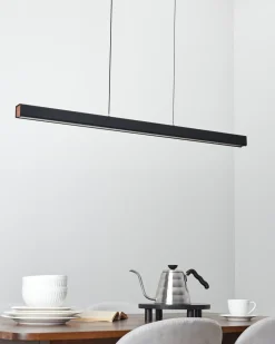 Lampadario a LED ARENAS con telecomando Nero