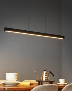 Lampadario a LED ARENAS con telecomando Nero