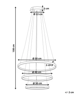 Lampadario a LED ATREK Metallo Nero