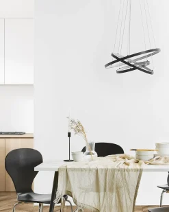 Lampadario a LED ATREK Metallo Nero