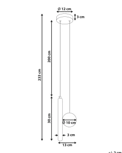 Lampadario a LED DAMAS Metallo Nero