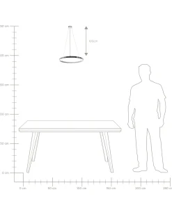 Lampadario a LED JORDAN Metallo Argento