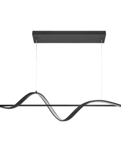 Lampadario a LED KHUTTI con telecomando con dimmer Metallo Nero