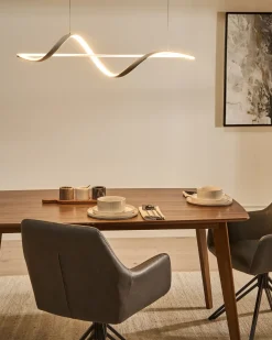 Lampadario a LED KHUTTI con telecomando con dimmer Metallo Bianco
