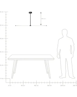 Lampadario a LED MAGARA Metallo Nero