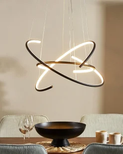 Lampadario a LED MAYU Metallo Nero