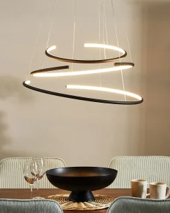 Lampadario a LED MAYU Metallo Nero