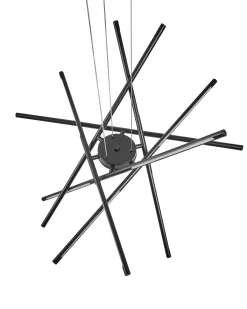 Lampadario a LED PALUN con dimmer Metallo Nero