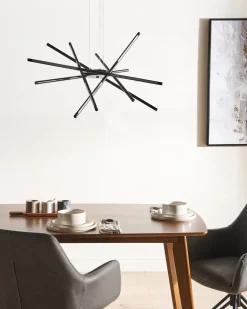 Lampadario a LED PALUN con dimmer Metallo Nero