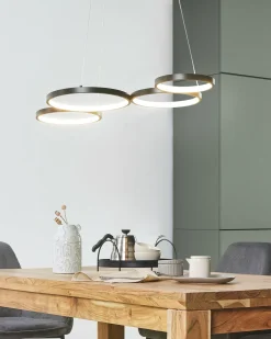 Lampadario a LED PIBOR Metallo Nero