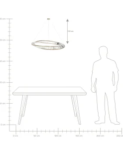 Lampadario a LED ROSENDE Metallo Oro
