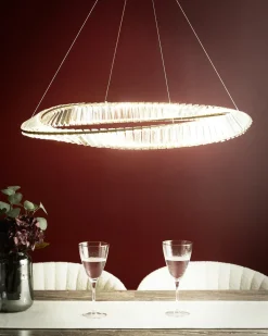 Lampadario a LED ROSENDE Metallo Oro
