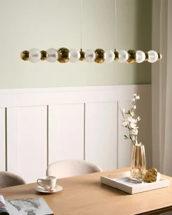 Lampadario a LED SORA Vetro Oro