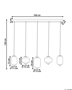 Lampadario a LED SULLANE LED Vetro Multicolore