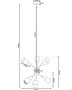 Lampadario AROYO Vetro Bianco
