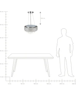 Lampadario BARBEIRA Cristallo Argento