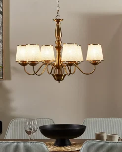 Lampadario BRADANO Metallo Ottone
