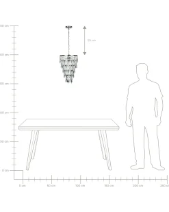 Lampadario ENTWASH Metallo Argento