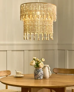Lampadario KIRINDI Legno Marrone chiaro