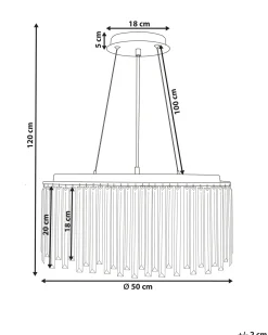 Lampadario LAMEIRA Vetro Argento