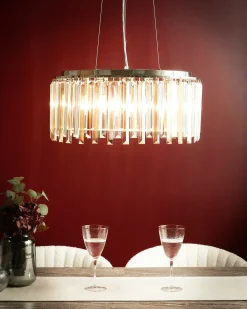 Lampadario LAMEIRA Vetro Argento