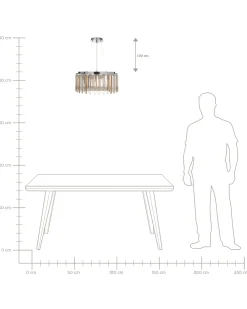 Lampadario LAMEIRA Vetro Argento