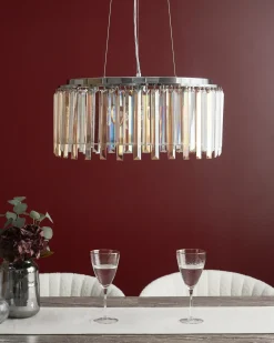Lampadario LAMEIRA Vetro Argento