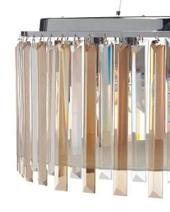 Lampadario LAMEIRA Vetro Argento