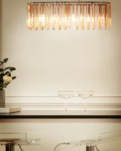 Lampadario MANDEO Vetro Argento