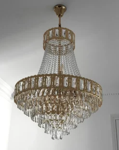 Lampadario MEKI Cristallo Oro
